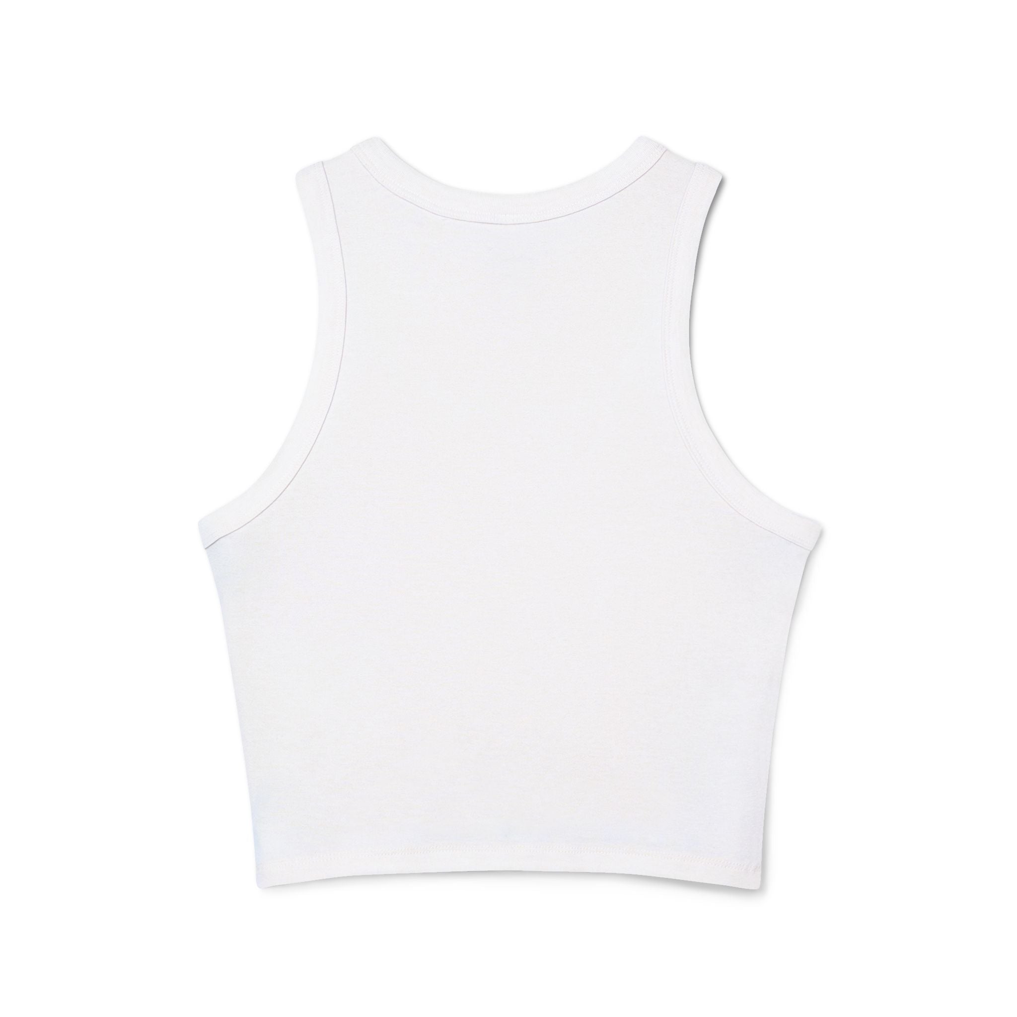 Starlight Solid White Blend Womens Tank Top