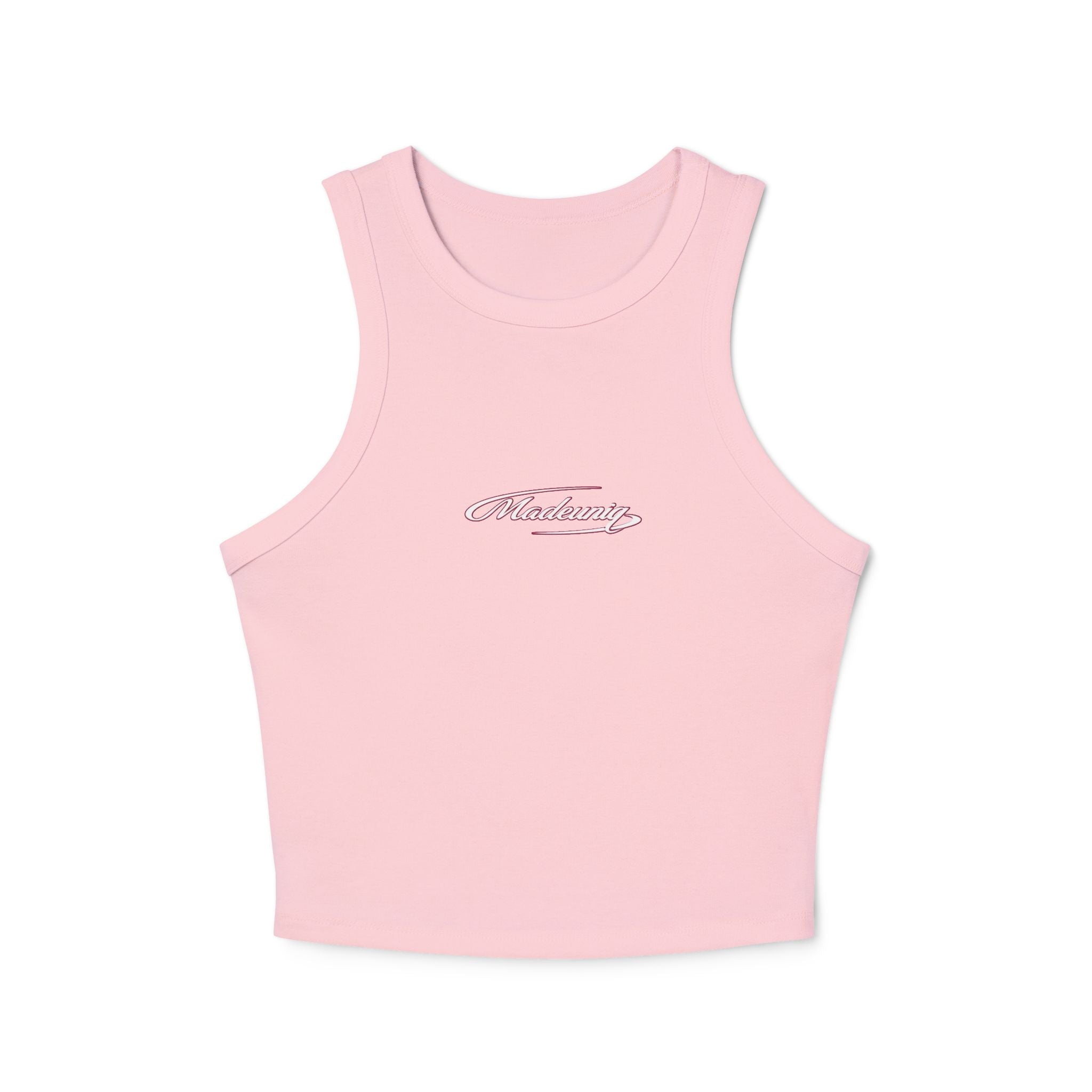 Essence Solid Pink Blend Womens Tank Top