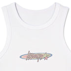 Starlight Solid White Blend Womens Tank Top