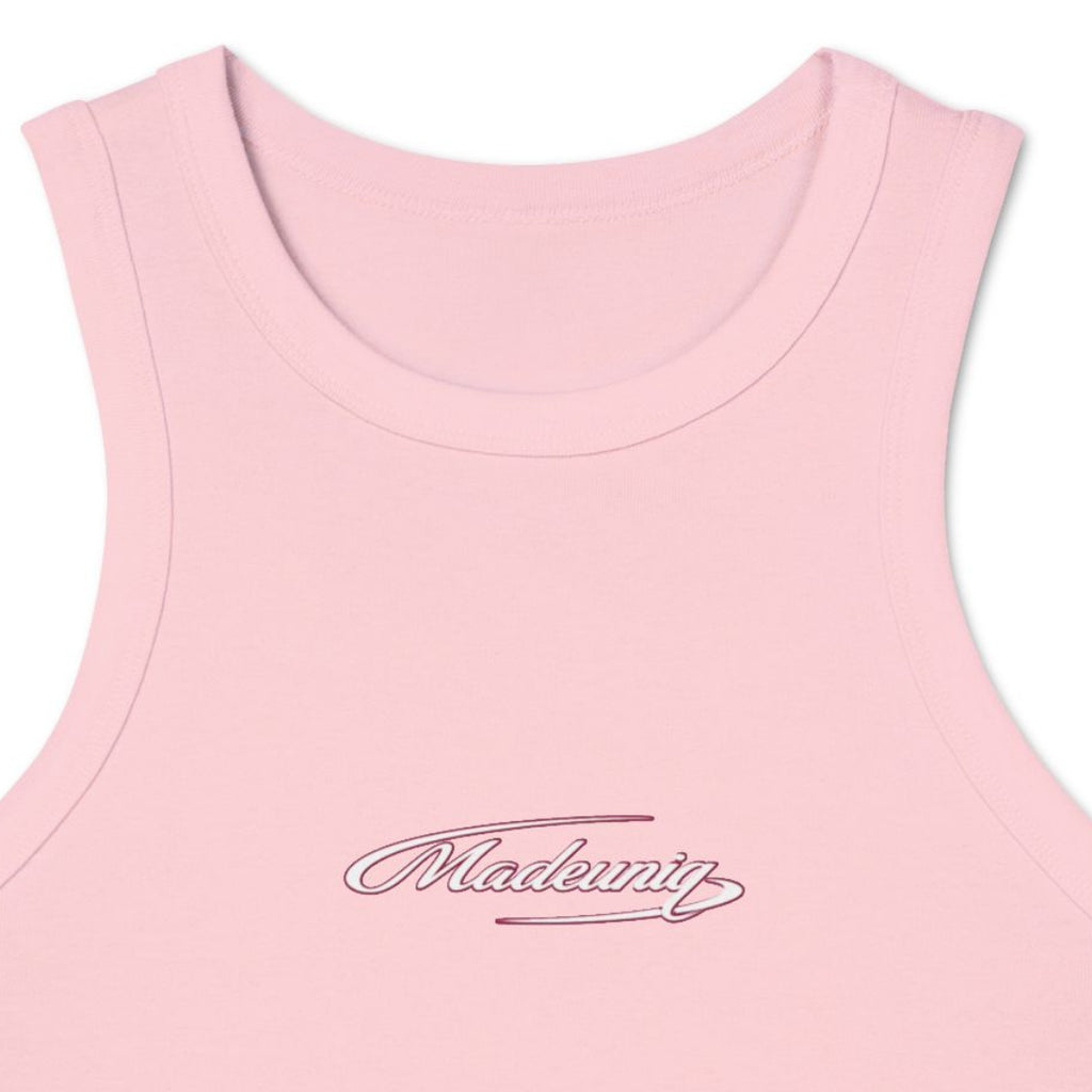 Essence Solid Pink Blend Womens Tank Top