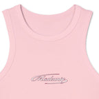 Essence Solid Pink Blend Womens Tank Top