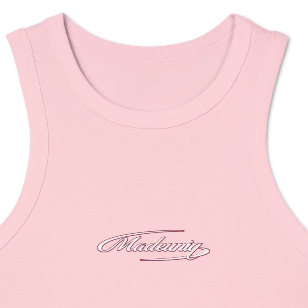 Essence Solid Pink Blend Womens Tank Top
