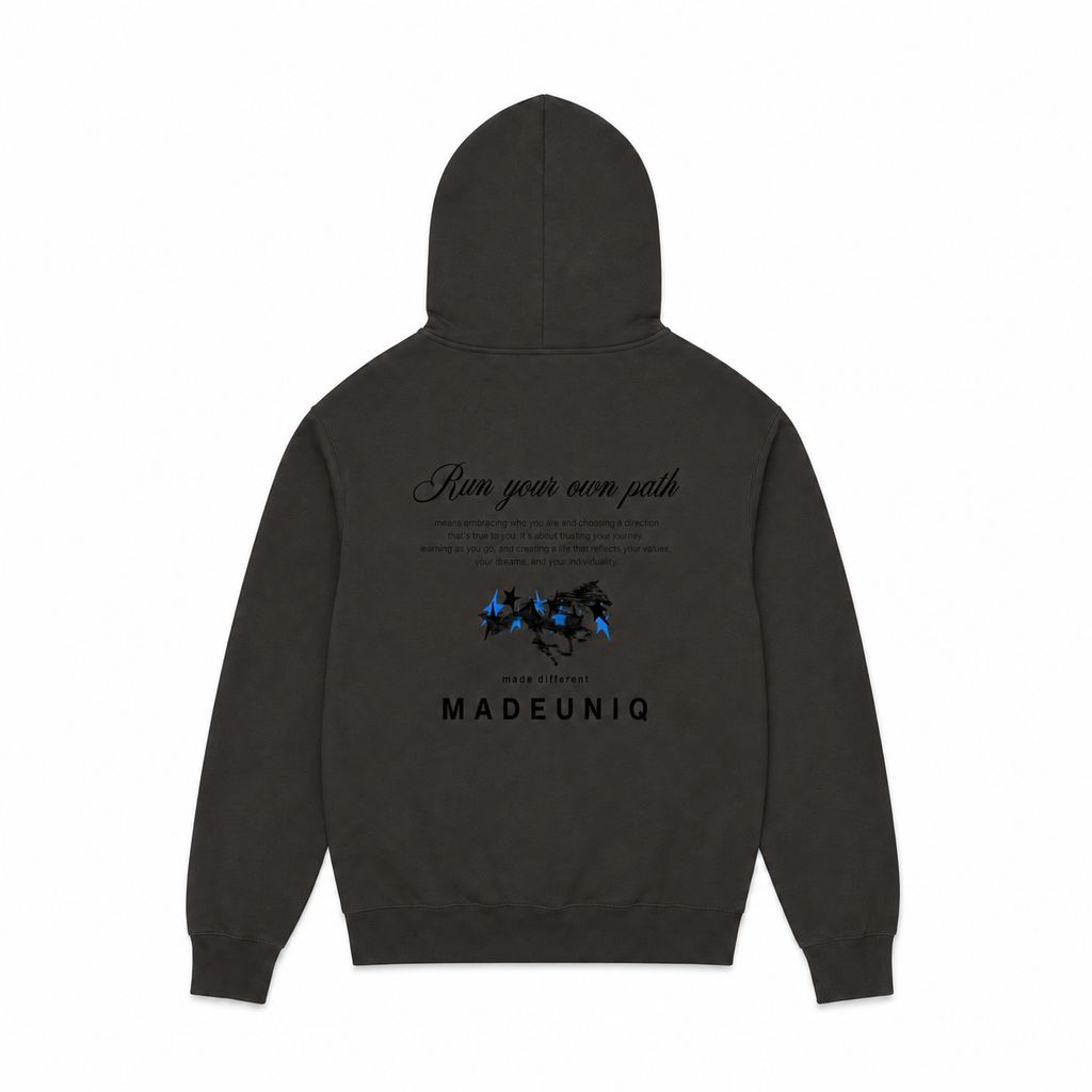 'Untamed' Vintage Black Hoodie