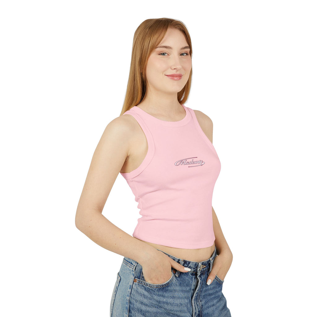 Essence Solid Pink Blend Womens Tank Top