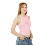Essence Solid Pink Blend Womens Tank Top