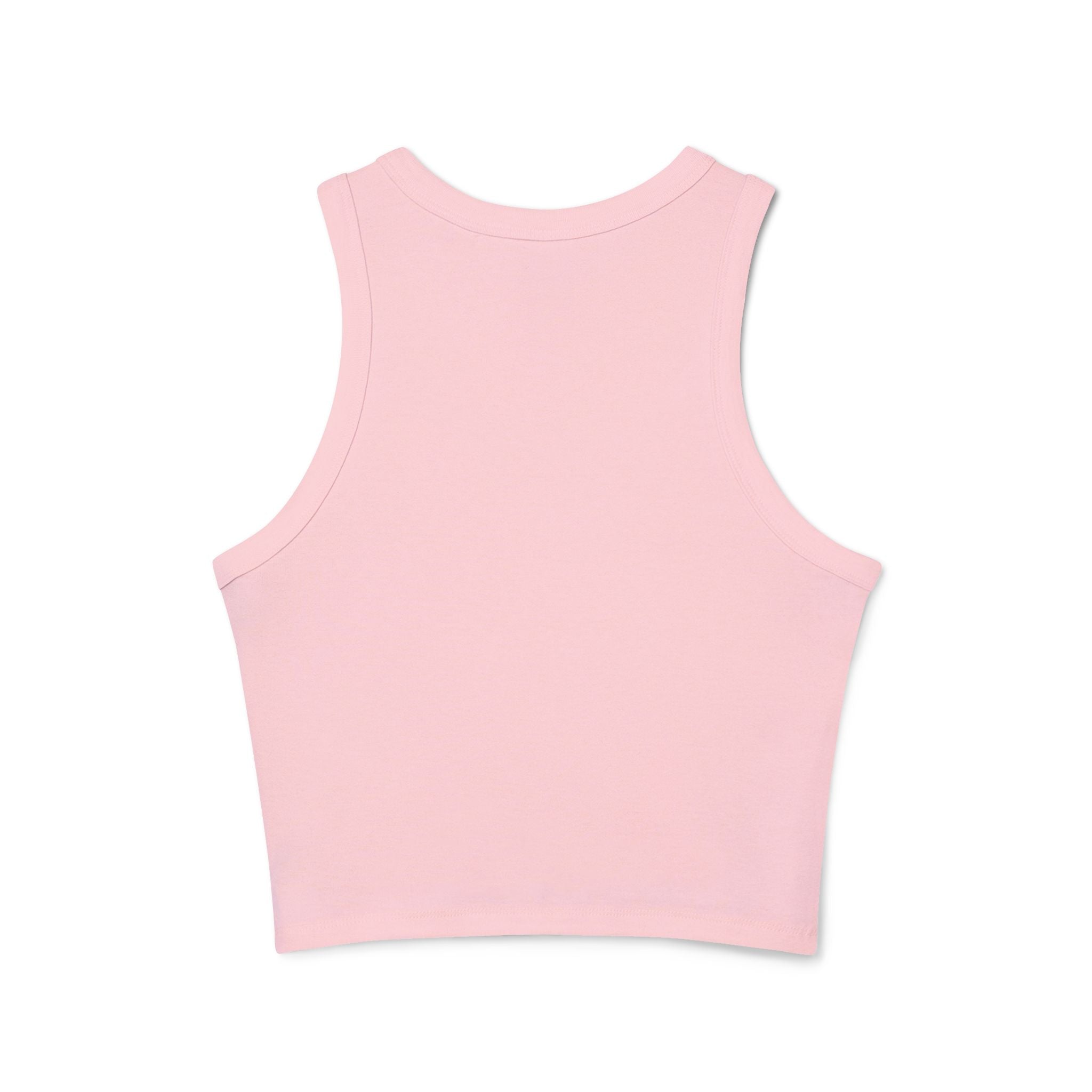 Essence Solid Pink Blend Womens Tank Top