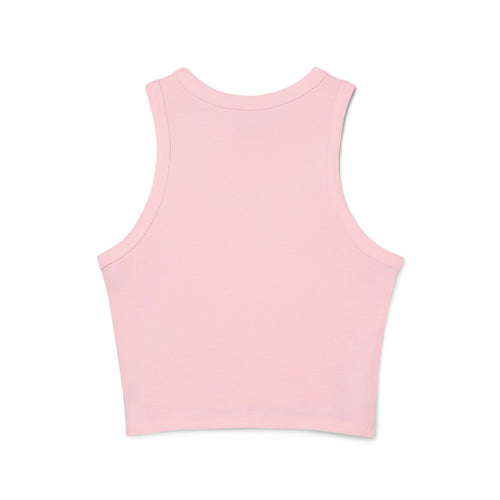 Essence Solid Pink Blend Womens Tank Top