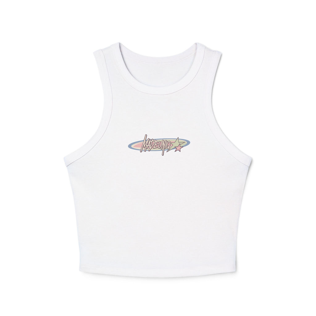 Starlight Solid White Blend Womens Tank Top