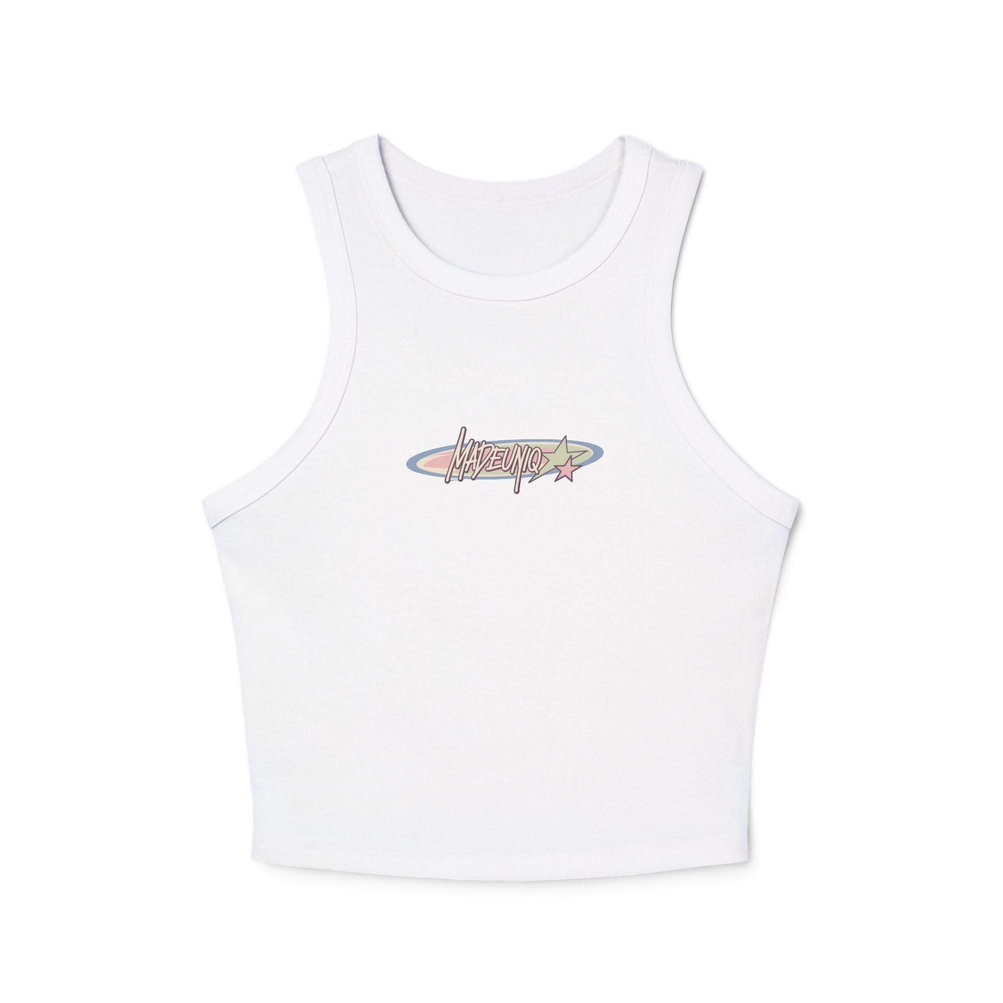 Starlight Solid White Blend Womens Tank Top